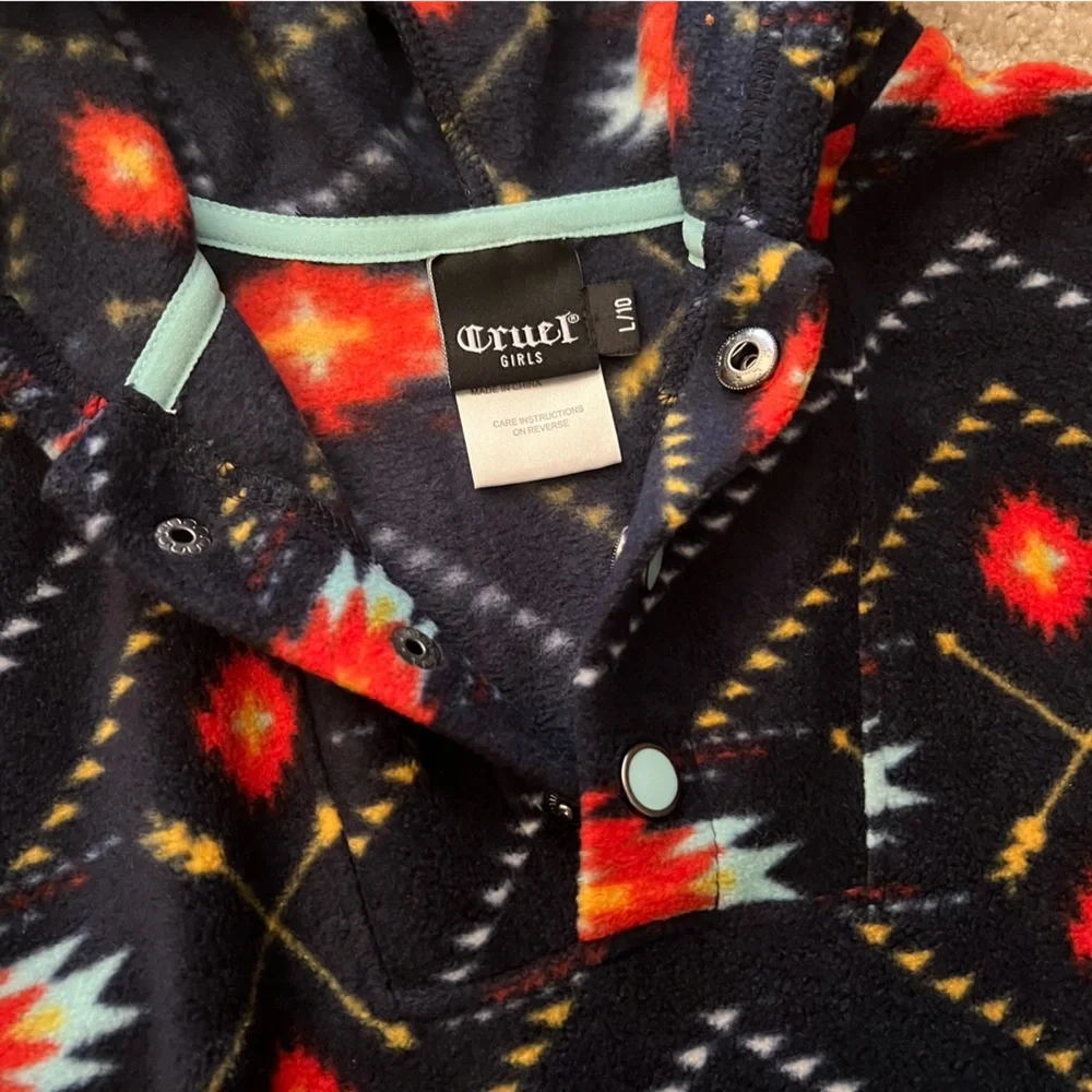 Cruel Girl Multicolor Patterned Hoodie - Picture 2 of 6